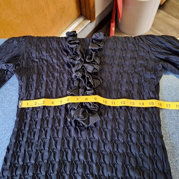 Naracamicie Black Stretch Eyelet Blouse, SIze Large12/14 - Picture 10 of 13